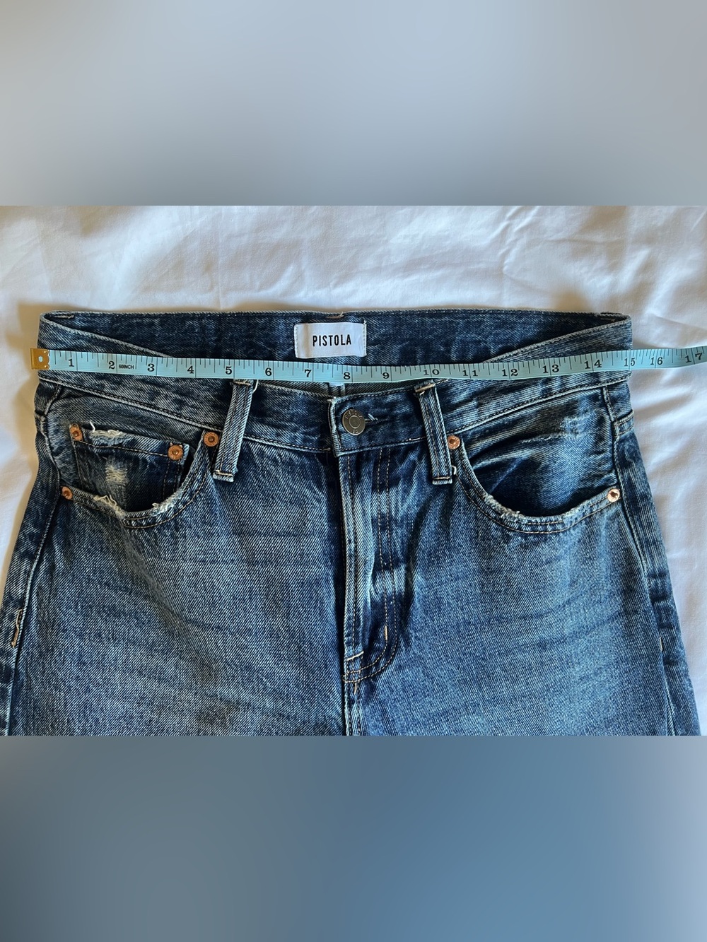 PISTOLA LEXI MID RISE BOWED STRAIGHT JEAN - ARTISAN size 26 - Picture 7 of 10